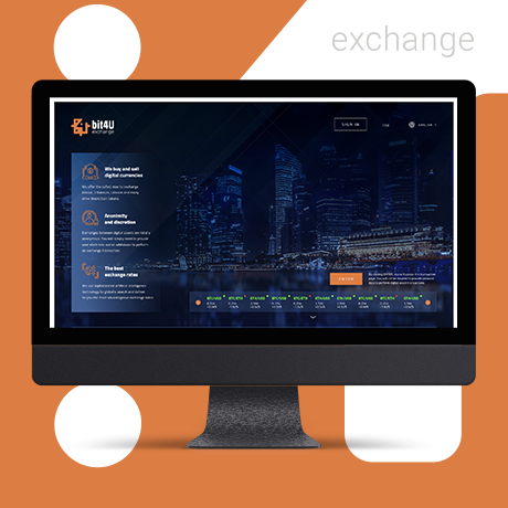 Разработка интерфейсов криптовалютного обменника Bit4U