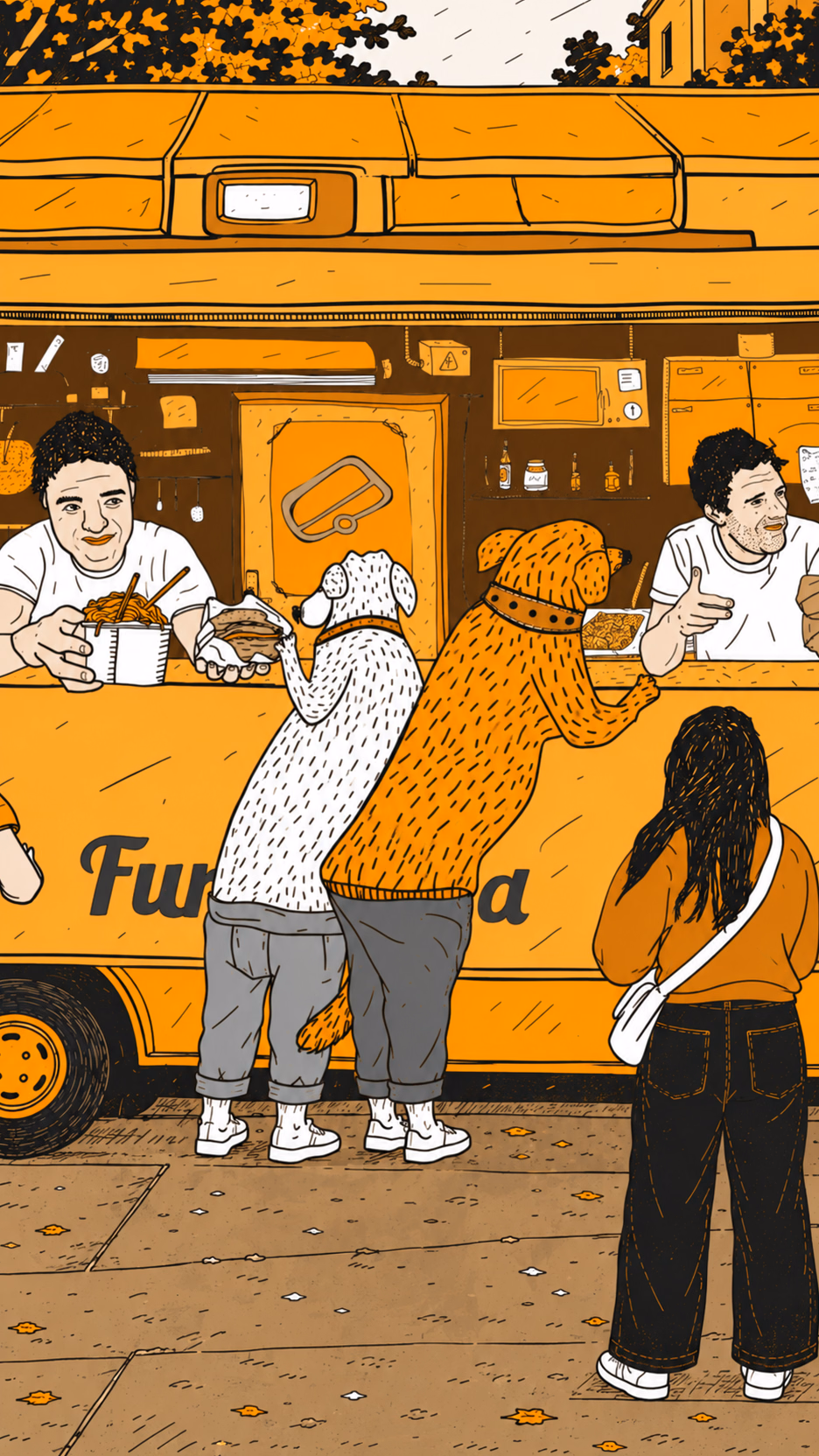 Appetizing website for the spirited street food delivery Furgoneta, Furgoneta
